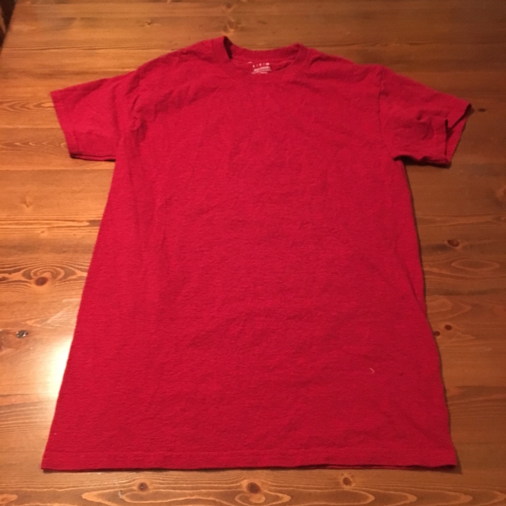 Unisex Red plain t shirt